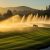 Golf course in maintenance, Watering The Golf Course, Sprinkler.